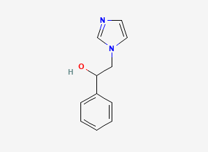 Two-dimensional chemical structure of 2-(1H-imidazol-1-yl)-1-phenylethanol