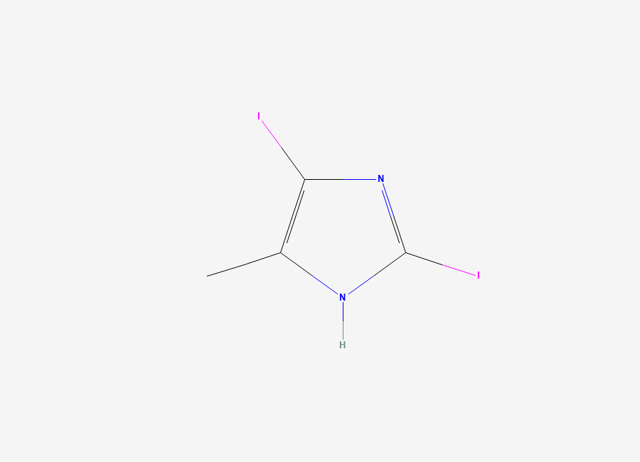 Two-dimensional chemical structure of 2,5-Diiodo-4-methyl-1H-imidazole