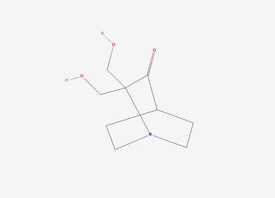 Two-dimensional chemical structure of 2,2-Bis(hydroxymethyl)-1-azabicyclo(2,2,2,)octan-3-one