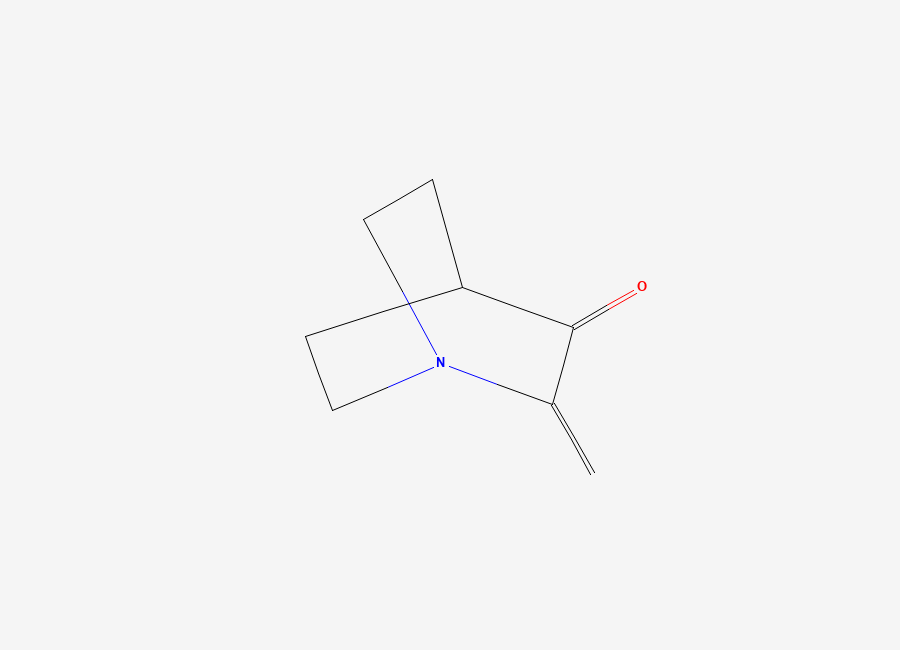 Two-dimensional chemical structure of 2-Methylene-3-quinuclidone