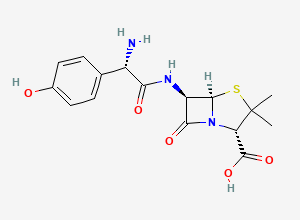 Two-dimensional chemical structure of Amoxicillin EP Impurity B /Amoxicillin Related Compound B/ L-Amoxicillin, CAS 26889-93-0