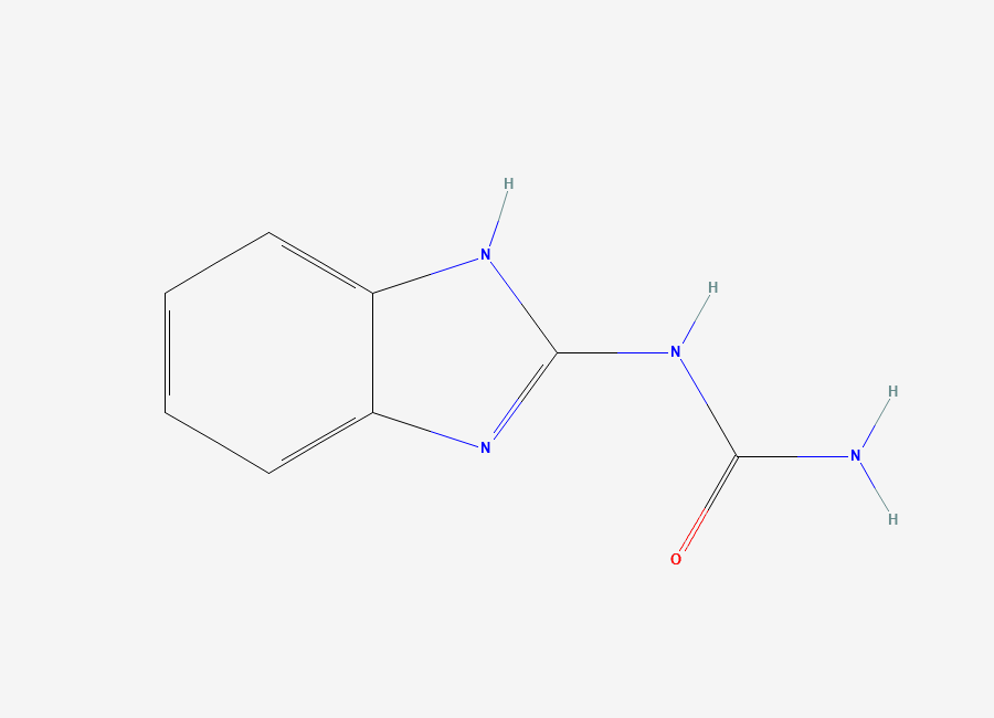 Two-dimensional chemical structure of N-1H-Benzimidazol-2-ylurea