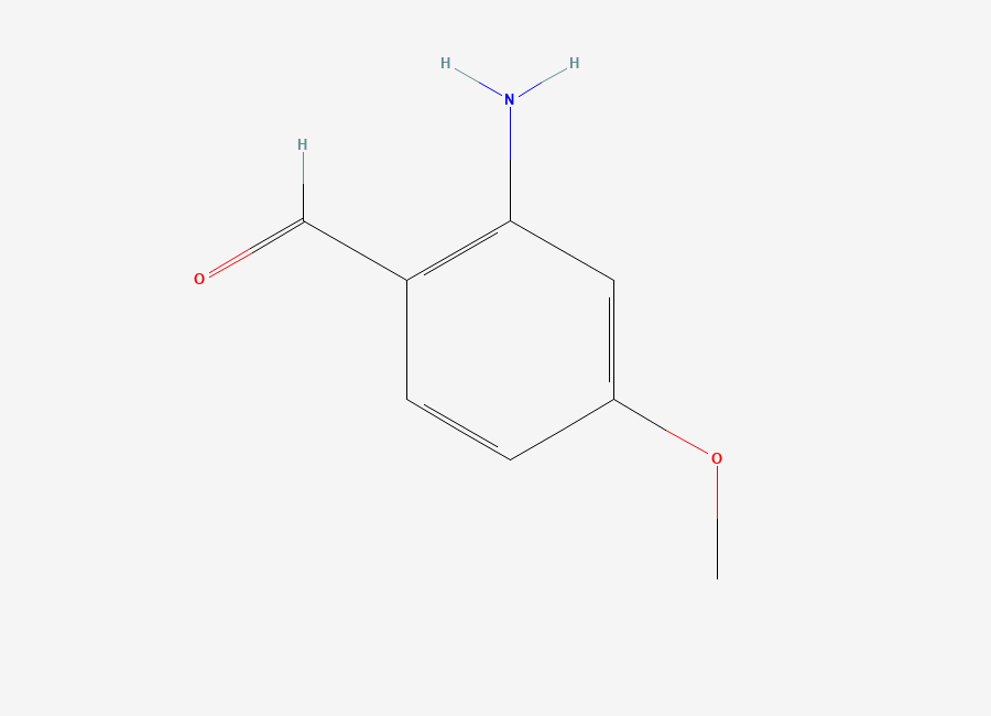 Two-dimensional chemical structure of 2-Amino-4-methoxybenzaldehyde