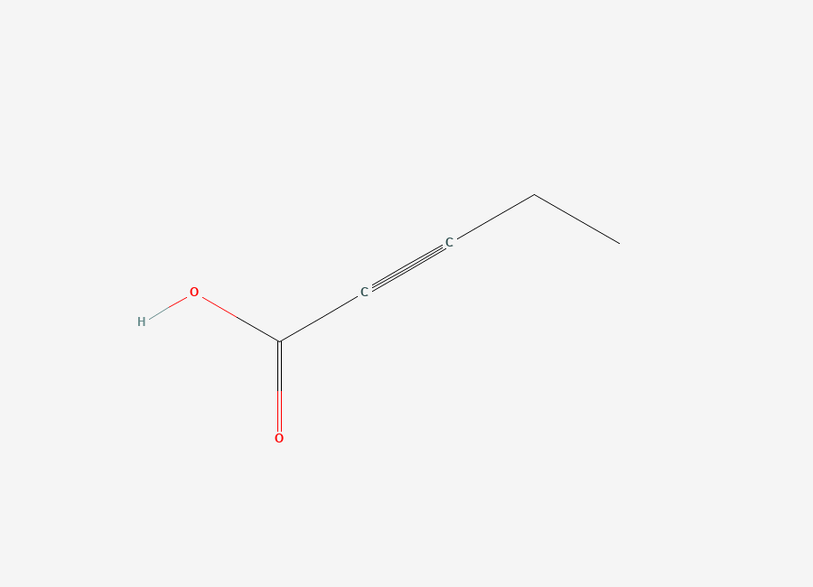 Two-dimensional chemical structure of 2-Pentynoic acid