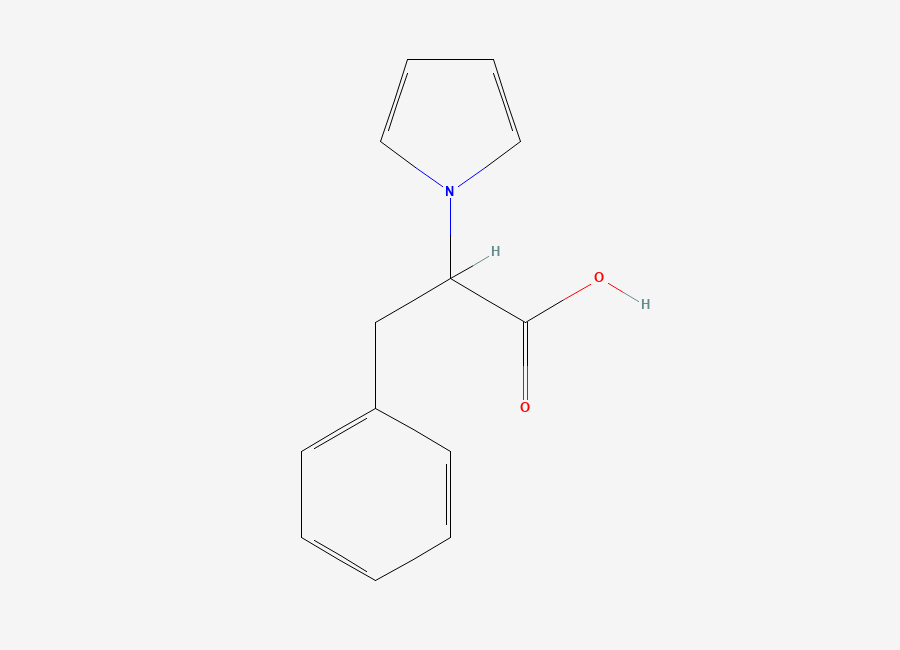 Two-dimensional chemical structure of 3-Phenyl-2-(1-pyrrolyl)propanoic acid