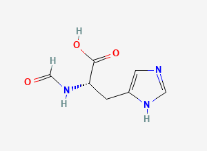 Two-dimensional chemical structure of N-formyl-L-histidine