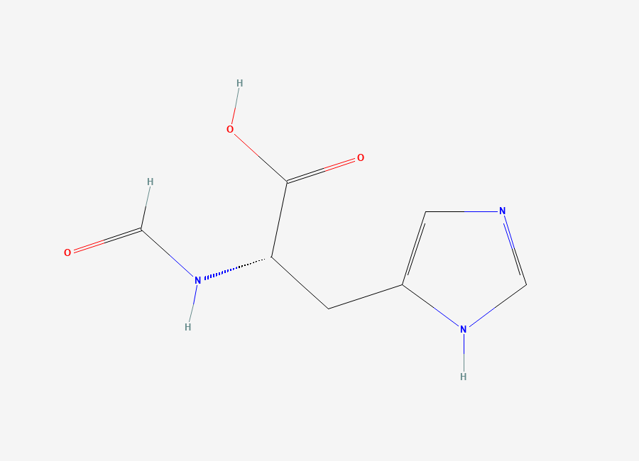 Two-dimensional chemical structure of N-formyl-L-histidine