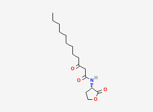 Two-dimensional chemical structure of N-3-Oxo-Dodecanoyl-L-Homoserine Lactone