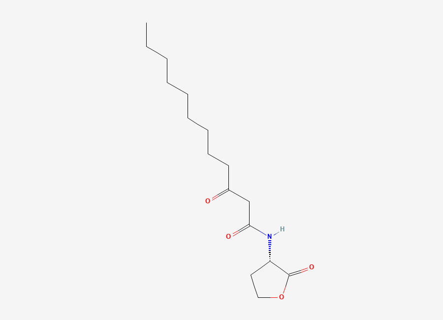 Two-dimensional chemical structure of N-3-Oxo-Dodecanoyl-L-Homoserine Lactone