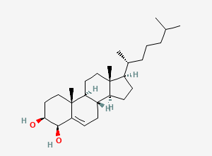 Two-dimensional chemical structure of 4-beta-Hydroxy Cholesterol, CAS 17320-10-4