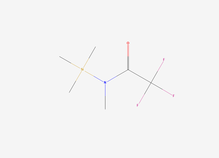 Two-dimensional chemical structure of N-Methyl-N-(trimethylsilyl)trifluoroacetamide, CAS 24589-78-4