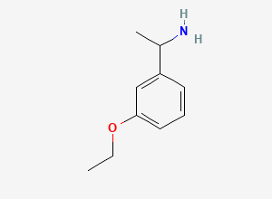 Two-dimensional chemical structure of 1-(3-Ethoxyphenyl)ethan-1-amine