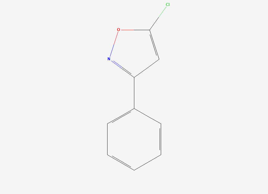 Two-dimensional chemical structure of 5-Chloro-3-phenylisoxazole