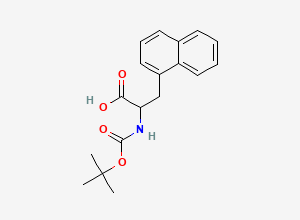 Two-dimensional chemical structure of 2-((tert-Butoxycarbonyl)amino)-3-(naphthalen-1-yl)propanoic acid