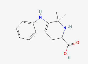 Two-dimensional chemical structure of 1,1-Dimethyl-2,3,4,9-tetrahydro-1H-beta-carboline-3-carboxylic acid