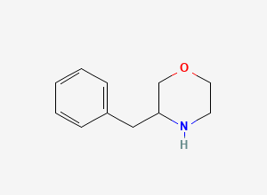 Two-dimensional chemical structure of 3-Benzylmorpholine