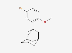 Two-dimensional chemical structure of 2-(1-Adamantyl)-4-bromoanisole, CAS 104224-63-7