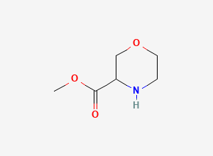 Two-dimensional chemical structure of Methyl 3-Morpholinecarboxylate