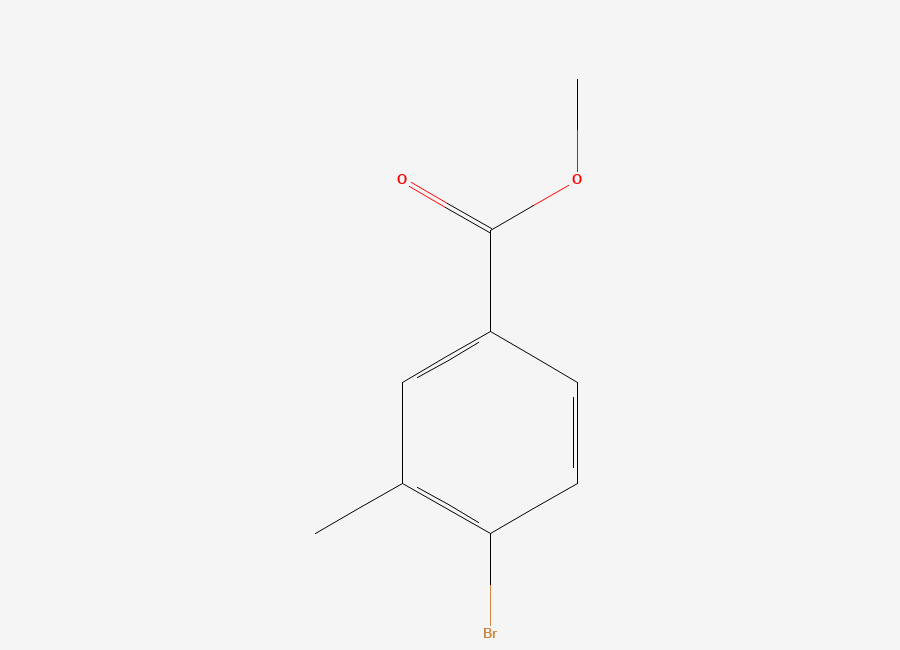Two-dimensional chemical structure of Methyl 4-bromo-3-methylbenzoate