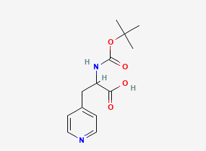 Two-dimensional chemical structure of 2-{[(Tert-butoxy)carbonyl]amino}-3-(pyridin-4-yl)propanoic acid
