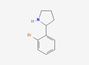 Two-dimensional chemical structure of 2-(2-Bromophenyl)pyrrolidine
