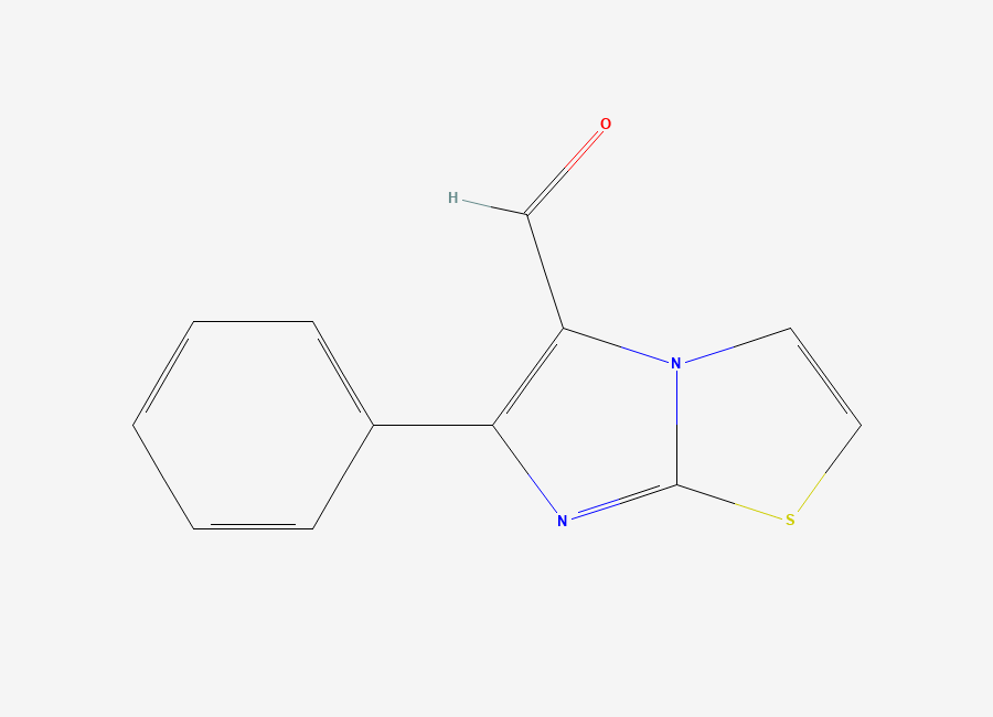 Two-dimensional chemical structure of 6-Phenylimidazo(2,1-b)(1,3)thiazole-5-carbaldehyde