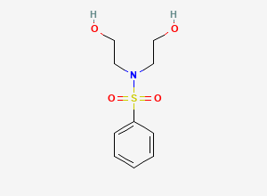 Two-dimensional chemical structure of N,N-bis(2-hydroxyethyl)benzenesulfonamide, CAS 13127-79-2