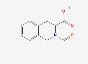 Two-dimensional chemical structure of 2-Acetyl-1,2,3,4-tetrahydroisoquinoline-3-carboxylic acid