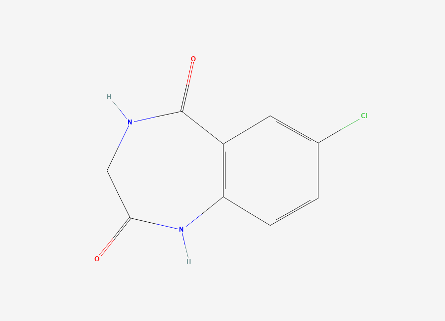 Two-dimensional chemical structure of 7-Chloro-3H-1,4-benzodiazepin-2,5(1H,4H)-dione