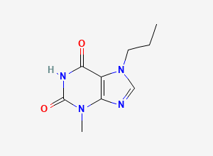 Two-dimensional chemical structure of 3-Methyl-7-propylxanthine, CAS 55242-64-3