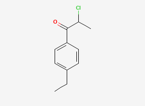 Two-dimensional chemical structure of 2-Chloro-1-(4-ethyl-phenyl)-propan-1-one