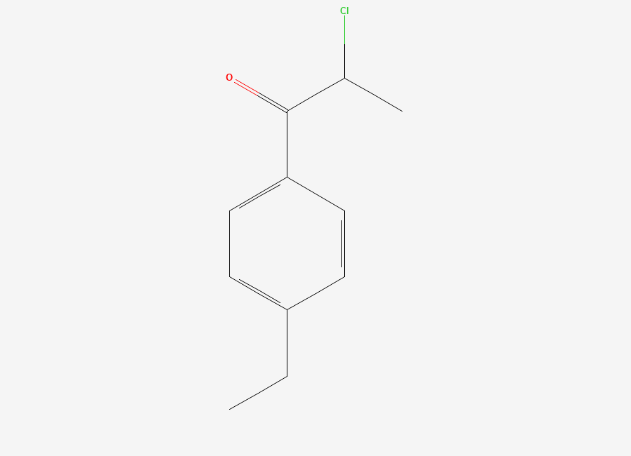 Two-dimensional chemical structure of 2-Chloro-1-(4-ethyl-phenyl)-propan-1-one
