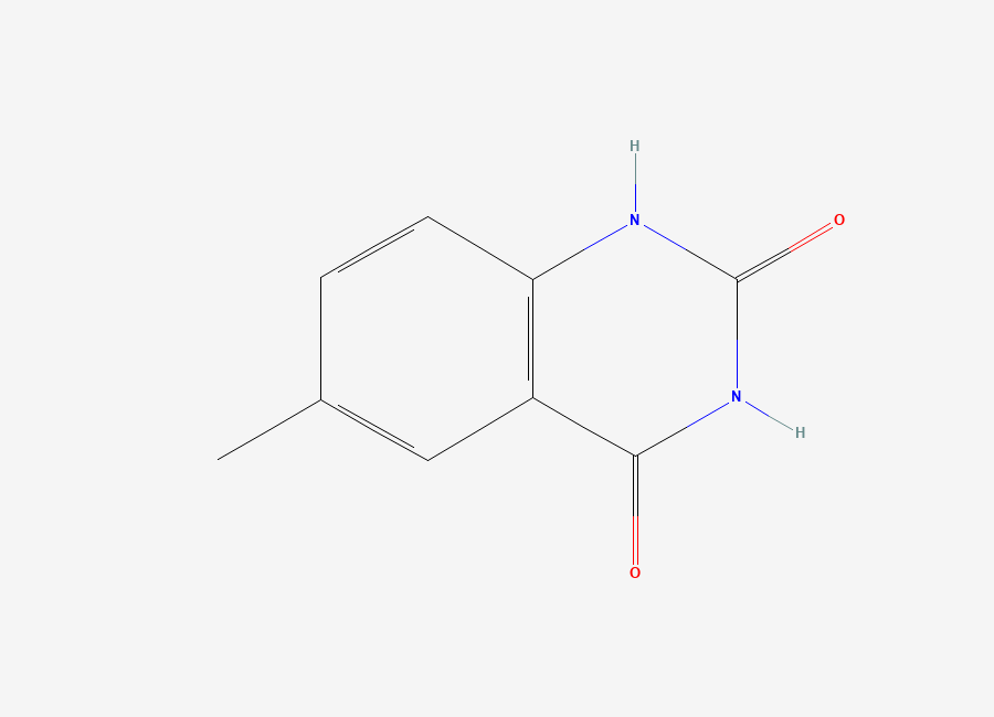 Two-dimensional chemical structure of 6-methylquinazoline-2,4(1H,3H)-dione