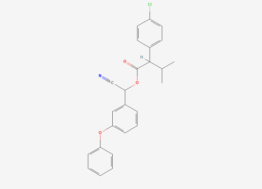 Two-dimensional chemical structure of Fenvalerate, CAS 51630-58-1