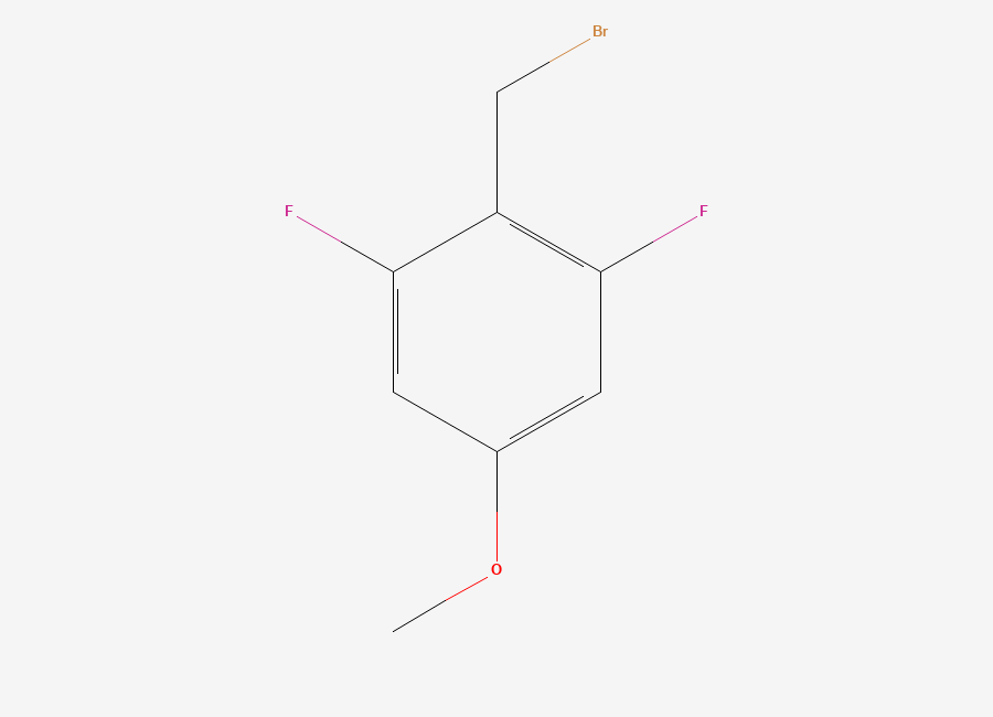 Two-dimensional chemical structure of 2,6-Difluoro-4-methoxybenzyl bromide