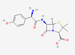 Two-dimensional chemical structure of Amoxicillin, CAS 26787-78-0