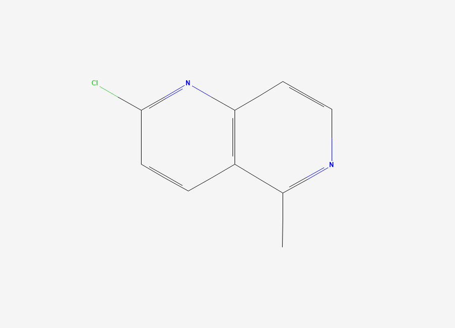 Two-dimensional chemical structure of 2-Chloro-5-methyl-1,6-naphthyridine