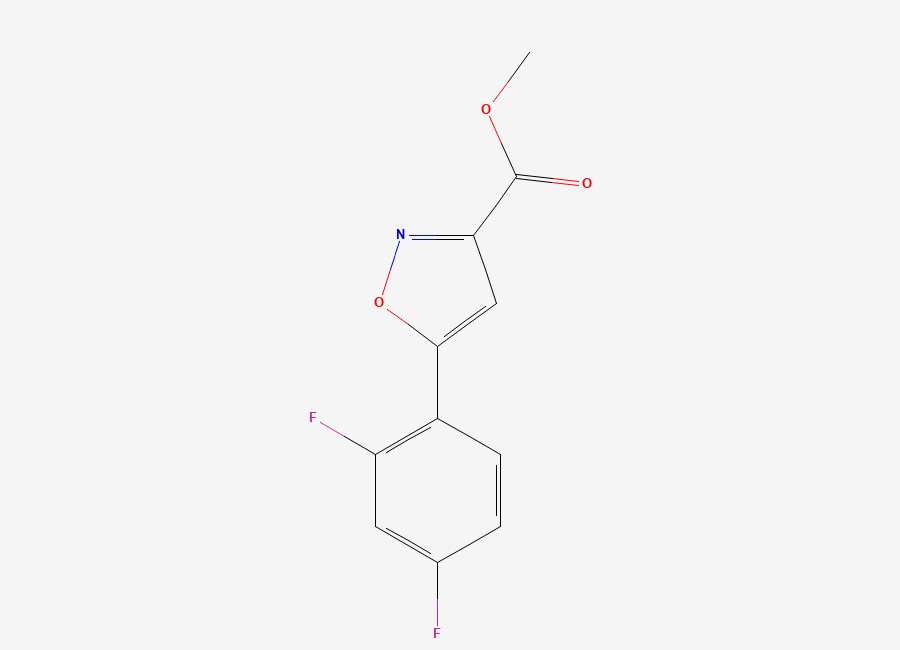 Two-dimensional chemical structure of Methyl 5-(2,4-difluorophenyl)isoxazole-3-carboxylate