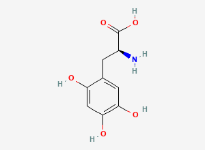 Two-dimensional chemical structure of Levodopa EP Impurity A/ Levodopa Related Compound A/ 2-Hydroxy Levodopa, CAS 27244-64-0