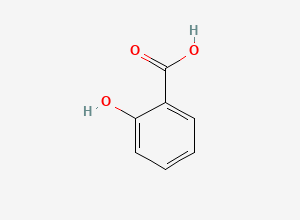 Two-dimensional chemical structure of Salicylic acid, CAS 69-72-7