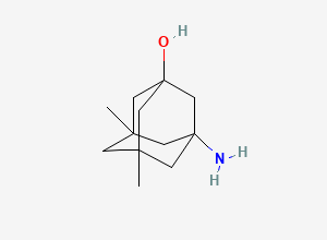 Two-dimensional chemical structure of 1-Amino-3-Hydroxy-5,7-Dimethyl Adamantane, CAS 63971-25-5