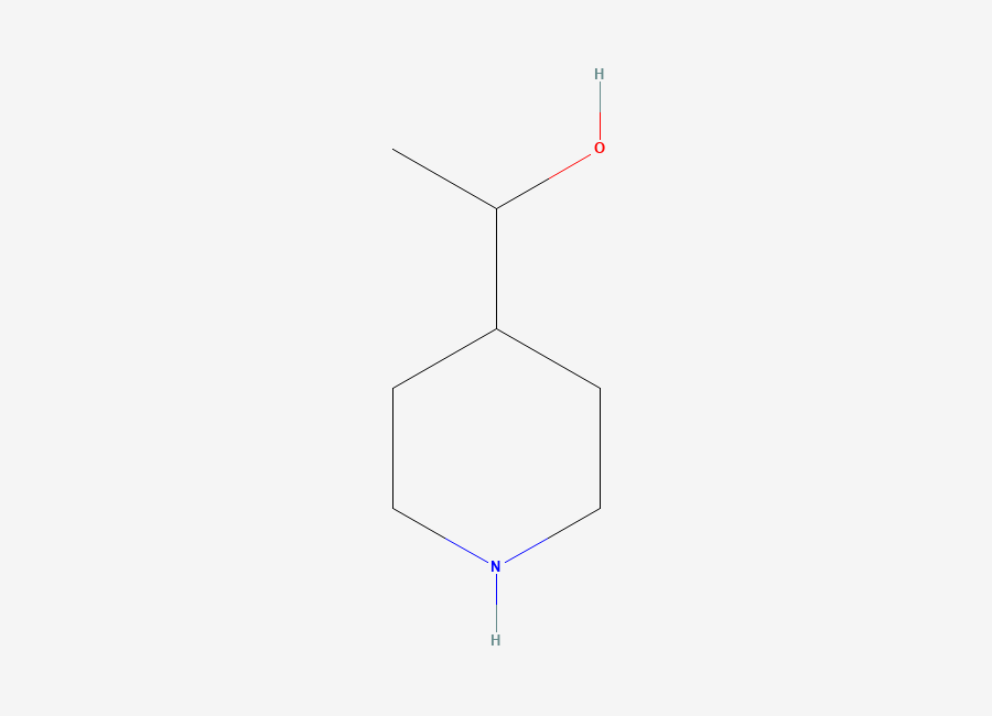 Two-dimensional chemical structure of 1-(Piperidin-4-yl)ethan-1-ol