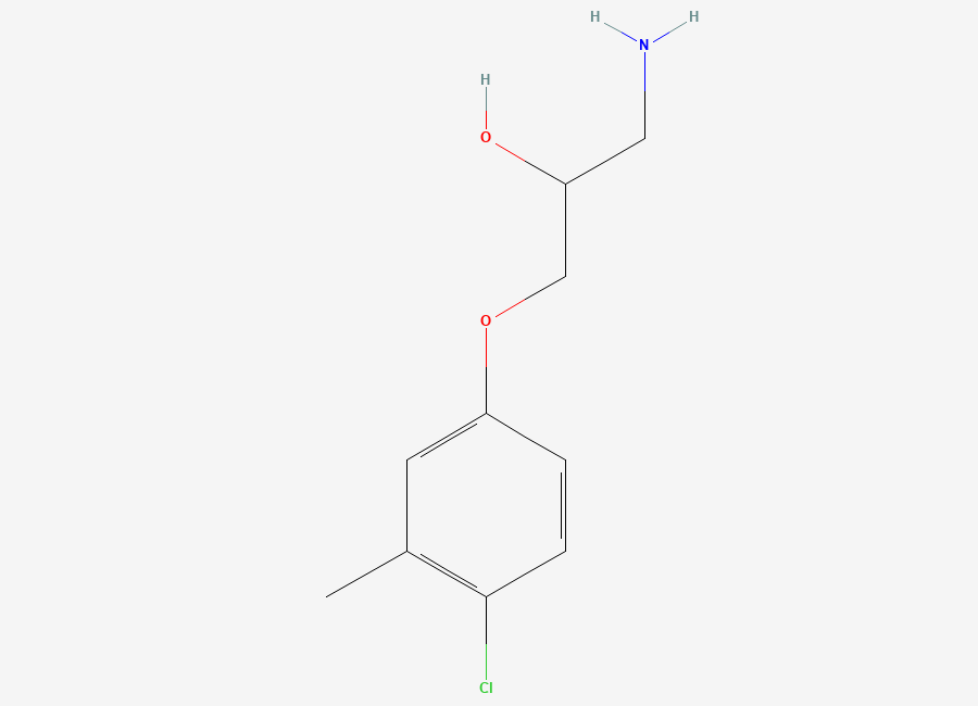 Two-dimensional chemical structure of 1-Amino-3-(4-chloro-3-methylphenoxy)propan-2-ol