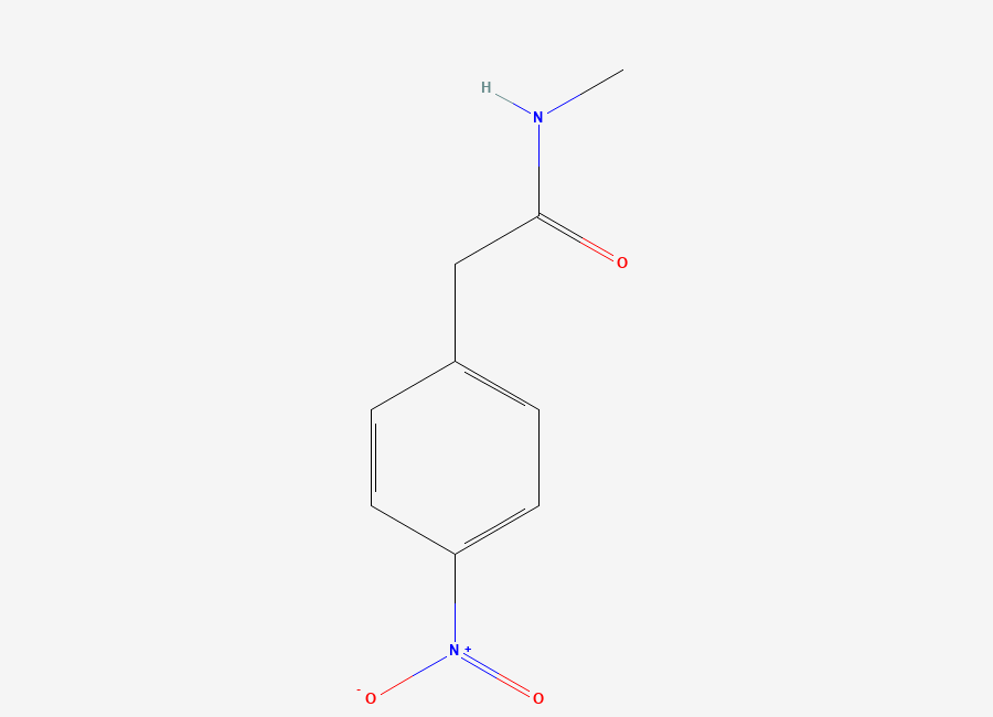 Two-dimensional chemical structure of N-methyl-2-(4-nitrophenyl)acetamide