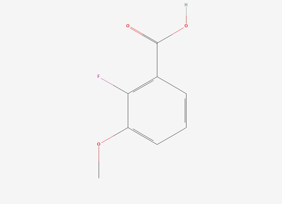 Two-dimensional chemical structure of 2-Fluoro-3-methoxybenzoic acid