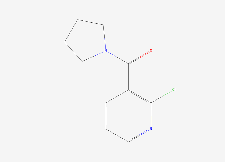 Two-dimensional chemical structure of (2-Chloropyridin-3-yl)(pyrrolidin-1-yl)methanone