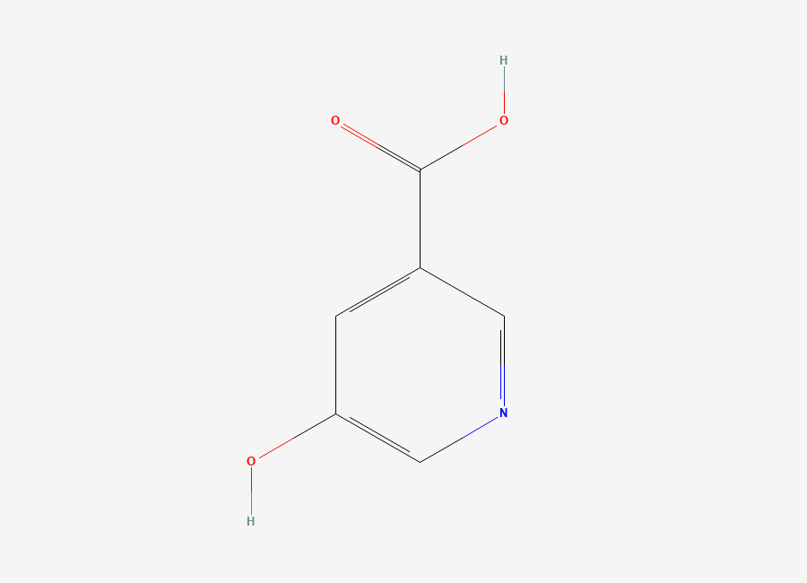 Two-dimensional chemical structure of 5-Hydroxynicotinic acid