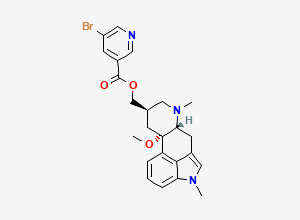 Two-dimensional chemical structure of Nicergoline, CAS 27848-84-6