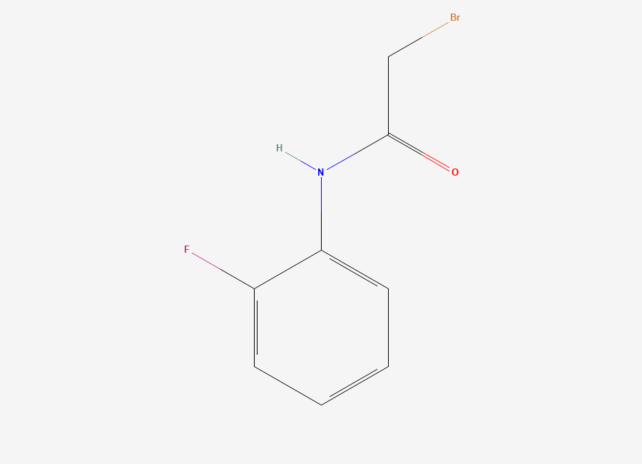 Two-dimensional chemical structure of 2-bromo-N-(2-fluorophenyl)acetamide