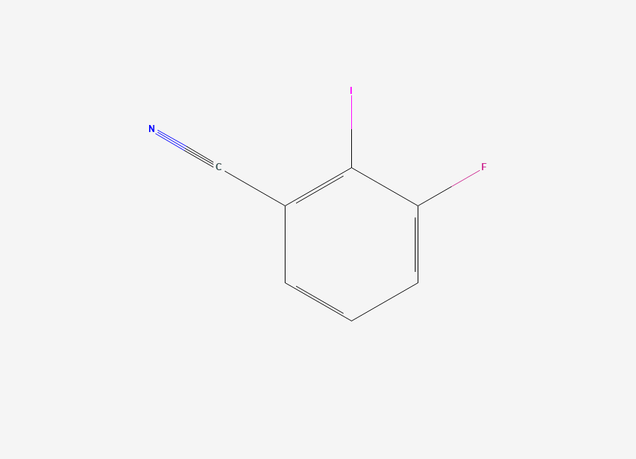 Two-dimensional chemical structure of 3-Fluoro-2-iodobenzonitrile